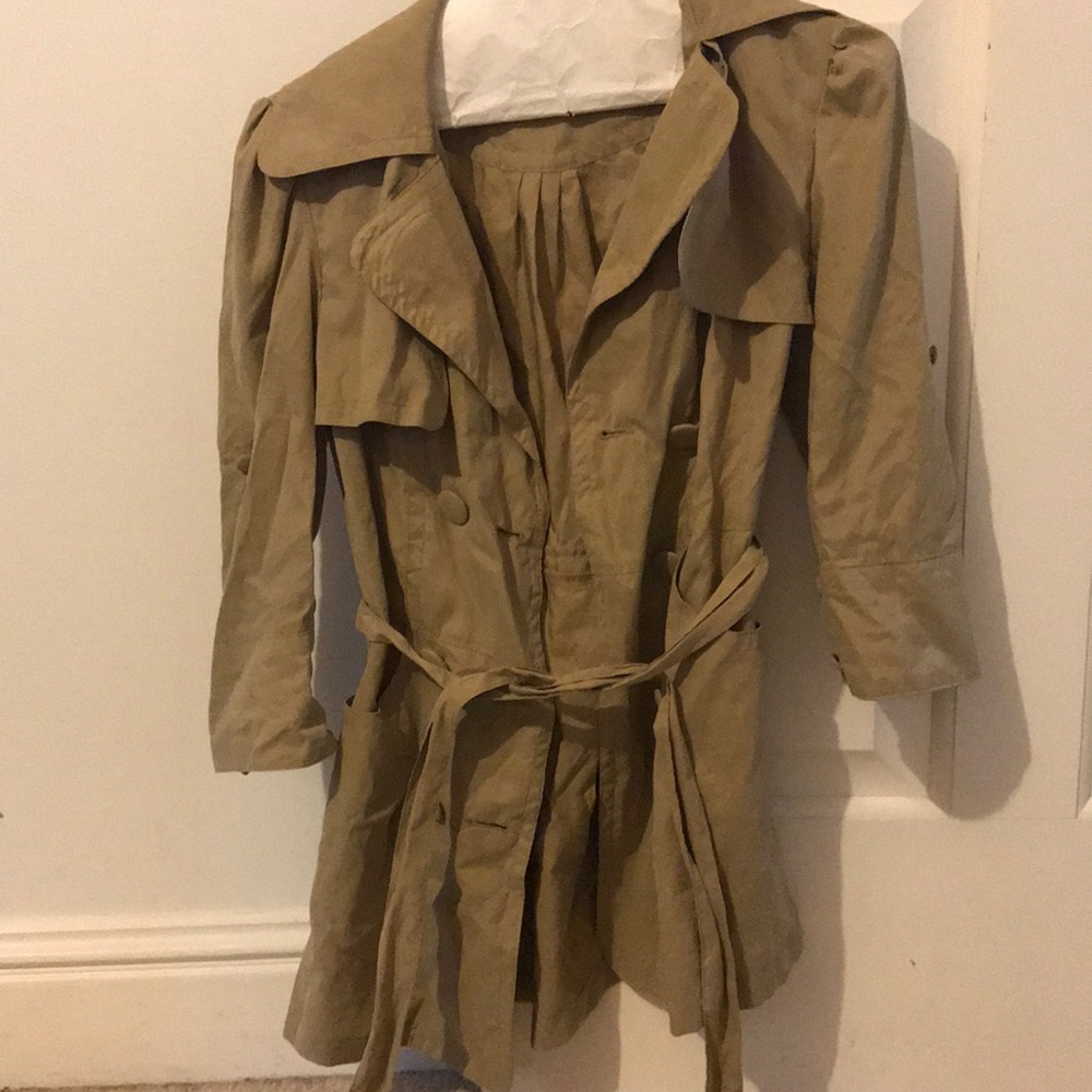 khaki color trench coat